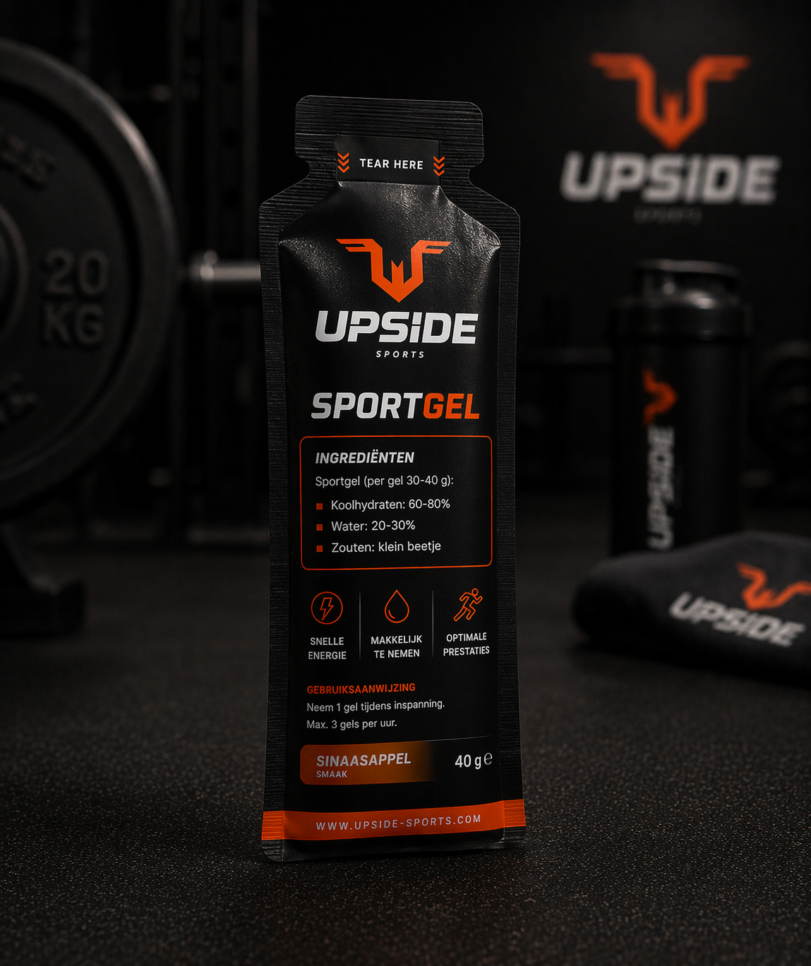 Upside Sports sportgel verpakking
